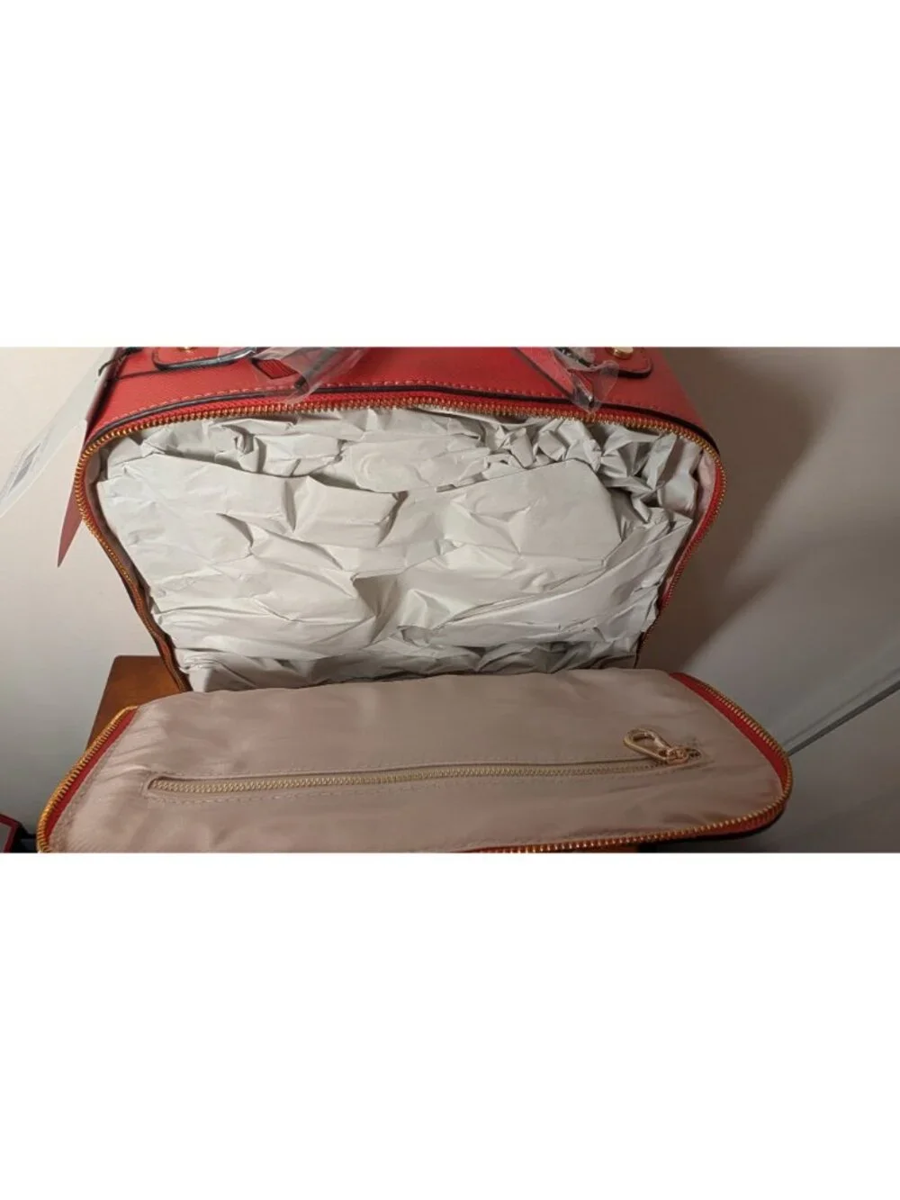 Calpak Red Laptop Bag